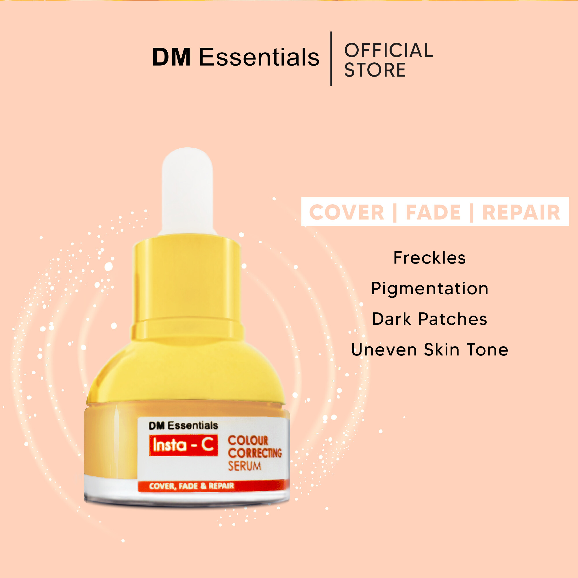 Gambar DM Essentials Insta C COLOUR CORRECTING SERUM original vitamin C melasma pigmentation remover for face skin glow beauty (20ml)