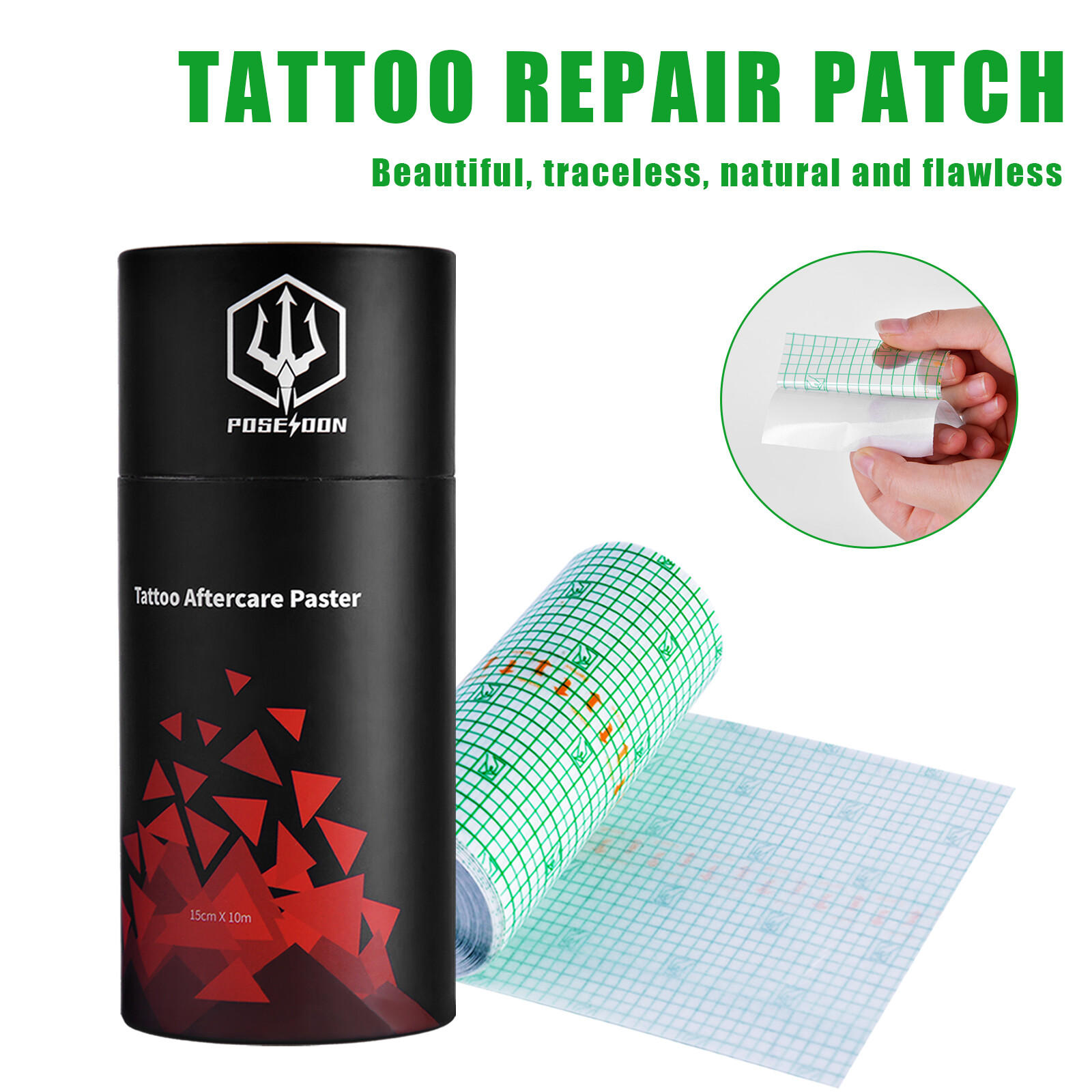  Poseidon 10m hình xăm không thấm nước băng y tế trong suốt chống dị ứng PU phim băng vết thương hình xăm sửa chữa thoáng khí Nhãn dán hình xăm phụ kiện cung cấp phụ kiện xăm hình da cơ thể dụng cụ chăm sóc 