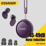 Essager Nút Bịt Tai khi ngủ tái sử dụng tiếng ồn hủy bỏ Silicone có thể giặt nút tai denoise Nút Bịt Tai độ sâu giảm tiếng ồn 45-49db L/M/S/XS Bốn kích cỡ tai mũ Earplug cho ngáy ngủ sâu tốt nghiên cứu bơi buổi hòa nhạc du lịch làm việc còn lại tập trung