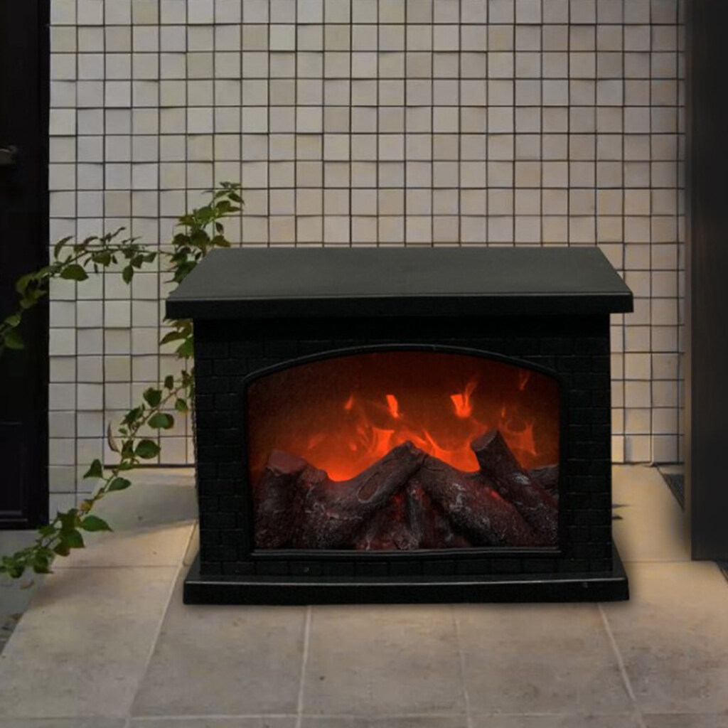 Miusee Đèn Hiệu Ứng Ngọn Lửa Giả Lò Sưởi Sáng Tạo Trang Trí Giáng Sinh Sân Thượng Phòng Ngủ