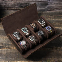 Hiram Genuine Leather  6/8 Slots Storage Box Luxury  Watch Box Organizer Watches Display Case Gifts 6/8 Seats Jewelry Collection Present Cabinet
