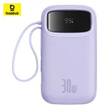 Baseus PD 30W sạc dự phòng 20000mAh sạc nhanh Powerbank Bộ sạc pin di động với Loại C Cáp cho iPhone 15 14 13 12 Pro Max Xiaomi