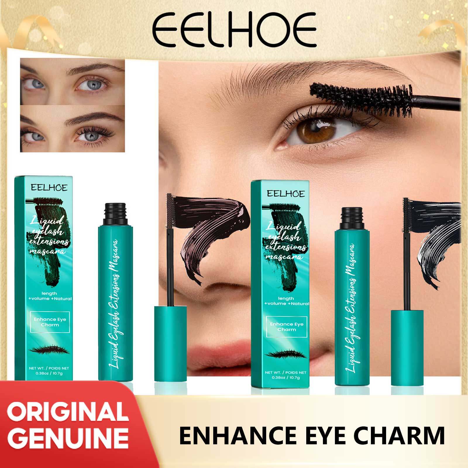 Eelhoe không thấm nước Chống Mồ Hôi Mascara kéo dài đồ nối lông mi đen lụa sợi Mascara nữ không Smudge Mascara trang điểm mascara không thấm nước kéo dài đồ nối lông mi đen không Smudge kéo dài khối lượng lụa sợi Mascara