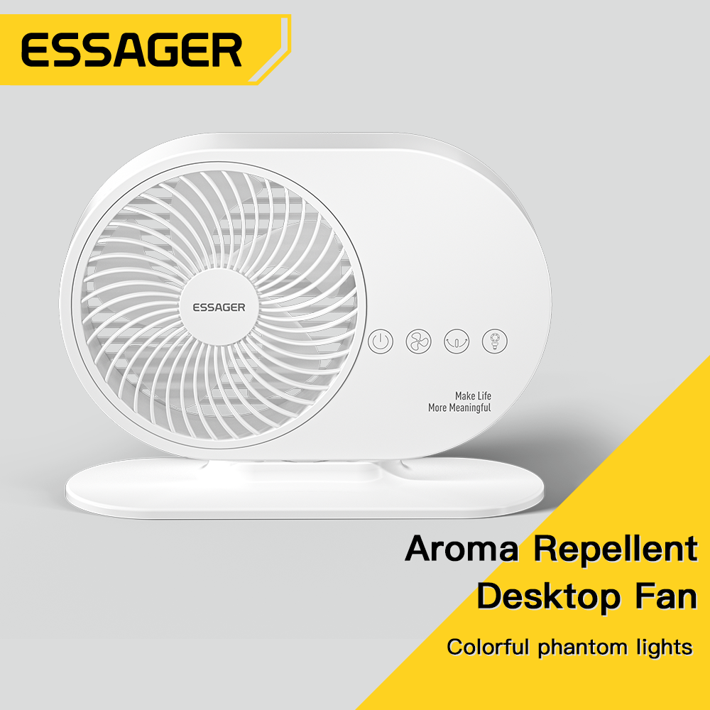 Essager đuổi muỗi quạt để bàn 140 ° xoay hương liệu đuổi muỗi fan hâm mộ 4000mAh pin cuộc sống DC độ