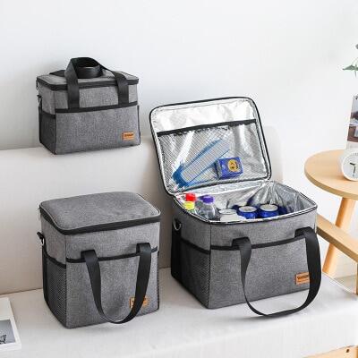 Gambar High Capacity Outdoor Picnic Bag Waterproof Thicken Insulation Keep Cool Food Lunch Pouch Takeaway Meal Delivery Thermal Boxs