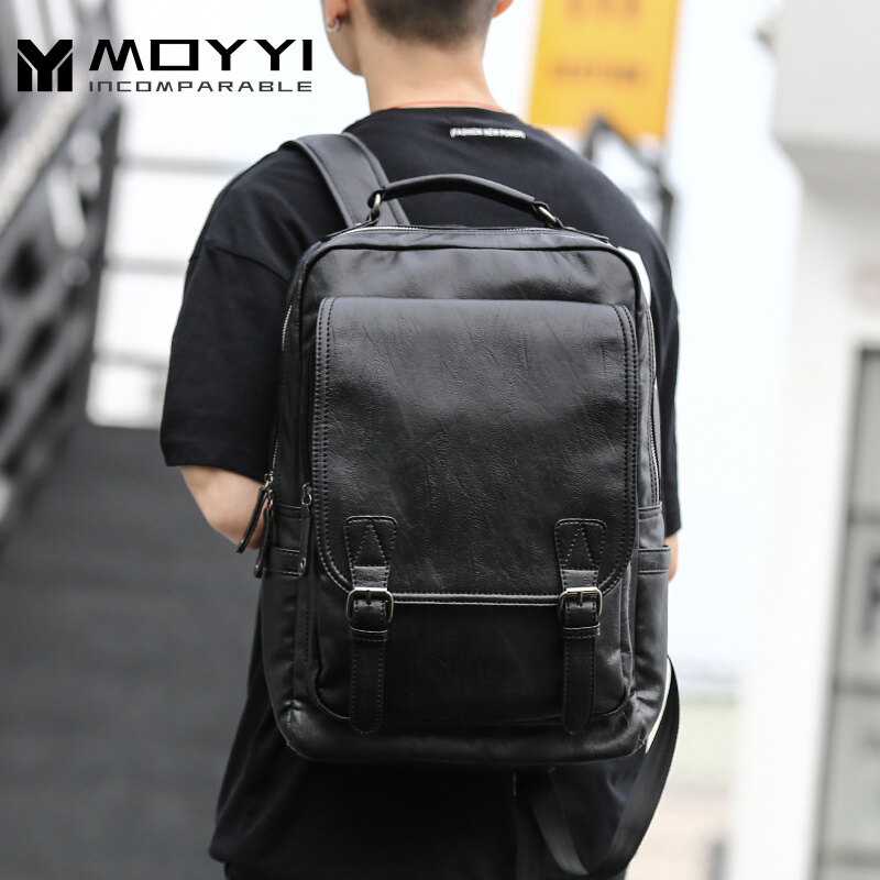Moyyi balo laptop chống sốc da pvc cỡ lớn đa năng chống thấm nước đựng balo laptop chống sốc 16 inch
