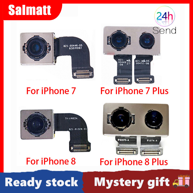 Salmatt camera phía sau camera sau kỷ nguyên cho iphone 7 7 cộng với 8 8 cộng với camera sau kỷ nguyên với cáp dẻo 100% thử nghiệm điện thoại di động các bộ phận camera sau mô-đun linh kiện sửa chữa cho iphone 7 7 cộng với iphone 8 cộng với