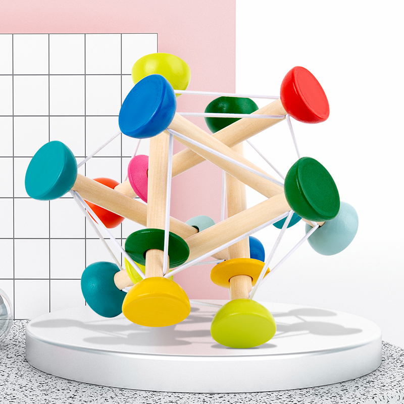 Giáo cụ montessori đồ chơi cổ điển đồ chơi hoạt động cầm nắm lúc lắc và mọc răng nhiều màu sắc
