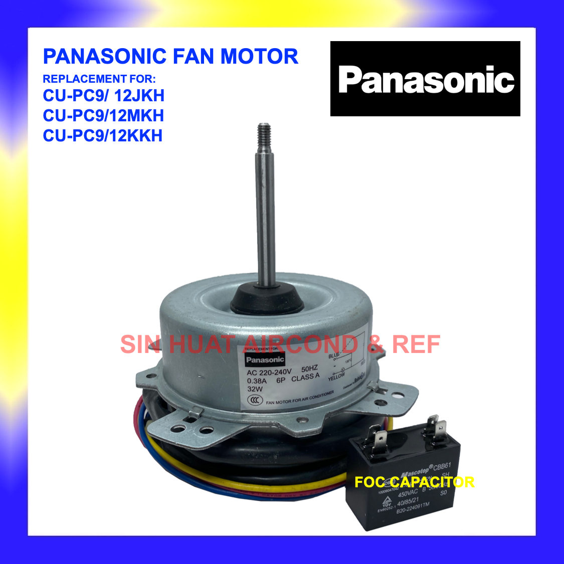 panasonic ac outdoor fan motor