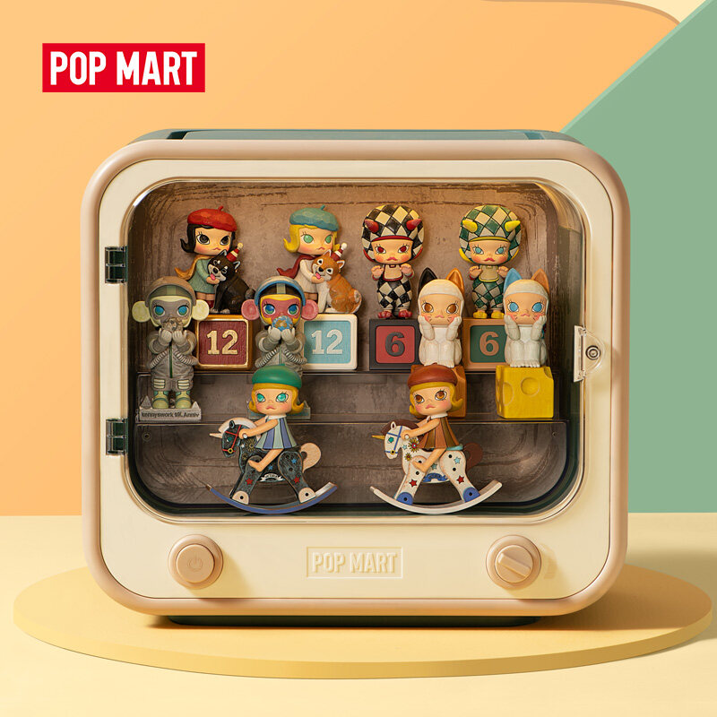 POP MART Anniversary Statues Classical Retro SeriesTV Set Luminous Display Container