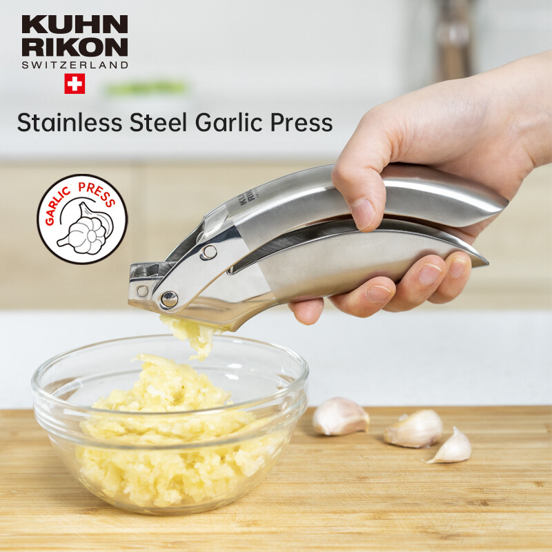 KUHN RIKON Garlic Press 304 Stainless Steel Garlic Crusher Mincer No Need to Peel Garlic Easy to Use and Clean Labor-saving Kitchen Tools Swiss Design ราคา 1,427 บาท*ส่งฟรี