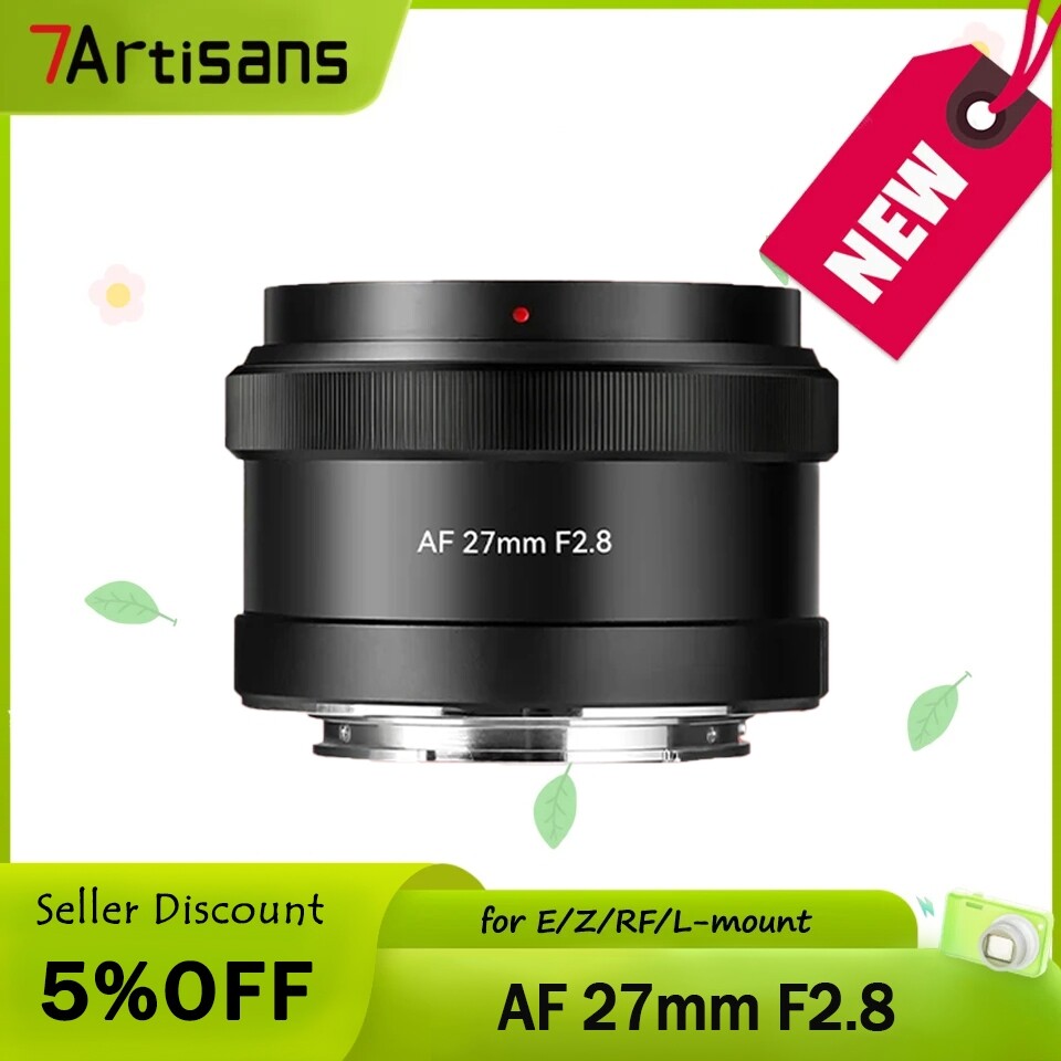 7artisans AF 27mm F2.8 APS-C Auto Focus STM Prime Lens For Sony E-Mount Mirrorless Cameras A6300 A6400 A6500 A6600 NEX-3 NEX-3N ราคา 4,646 บาท*ส่งฟรี