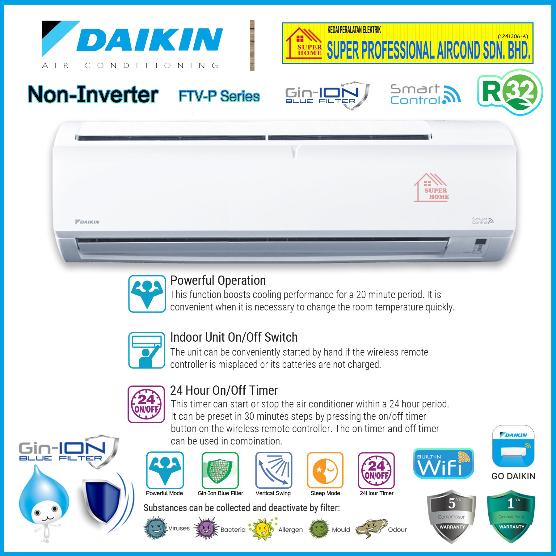 daikin rv50cv1p9