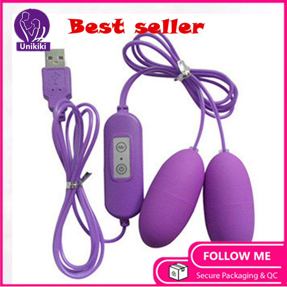 Gambar UNIKIKI Gift for Women Surprise Men Comfortable Boys Magic Stimulate Couples Girls Happiness USB Double Ing 20 Frequency Bullet Love Mini Wired