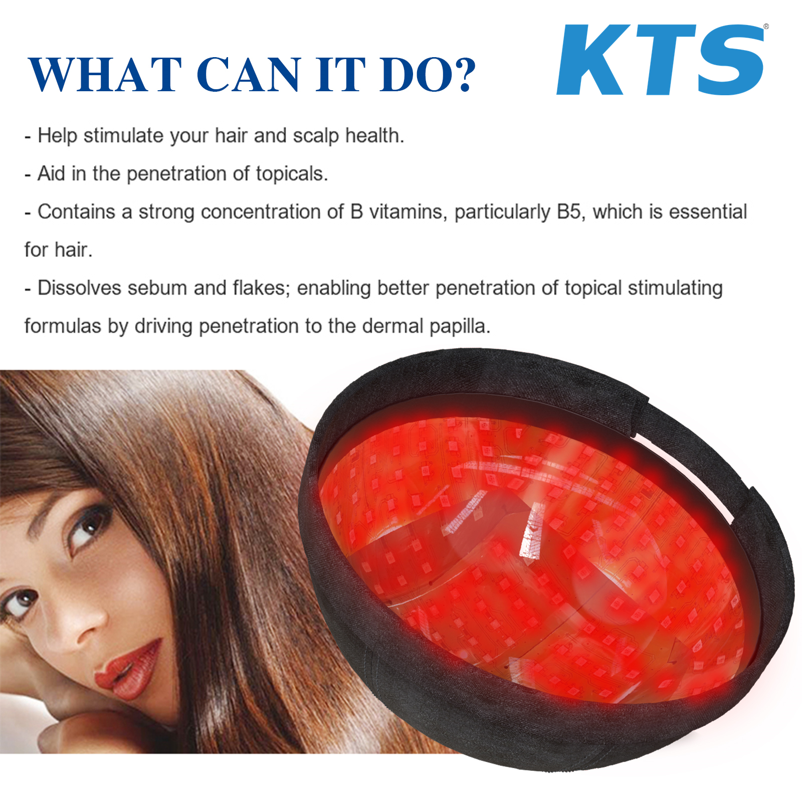 KTS lllt Electric Laser Hair Growth cap Device Hair Transplantation Hat with more than 118 laser light points, lightweight, easy to carry, Generator Hat 118 Laser Hair Growth System Hair Regrowth Helmet Follicles Therapy LLLT Hair ราคา 4,999 บาท*ส่งฟรี