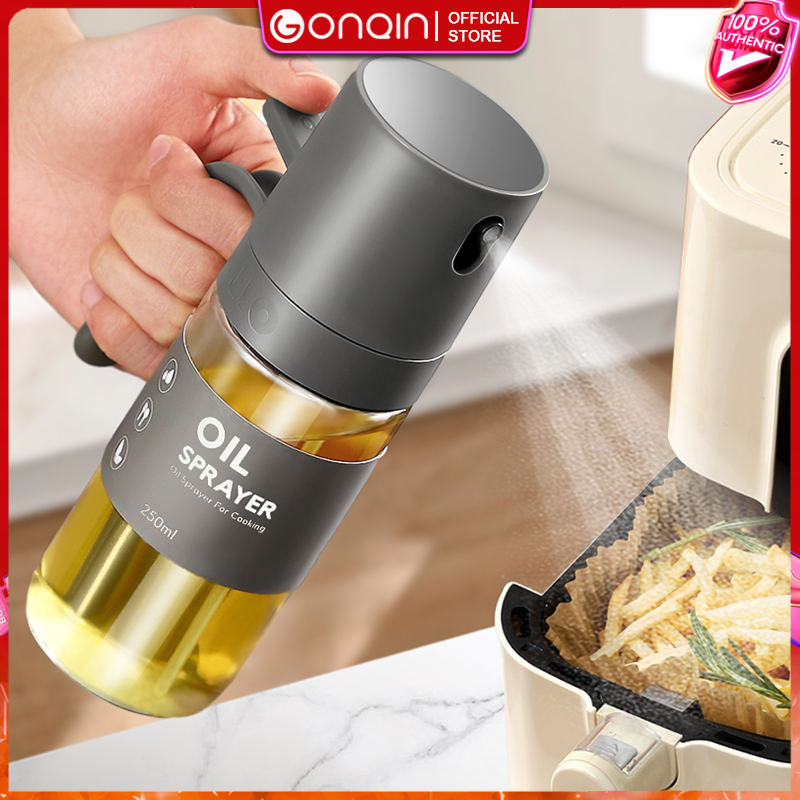 250ML Oil Spray Pot Kitchen Household Glass Spray Oil Spray Pot Leakproof Oil Can Spray Bottle