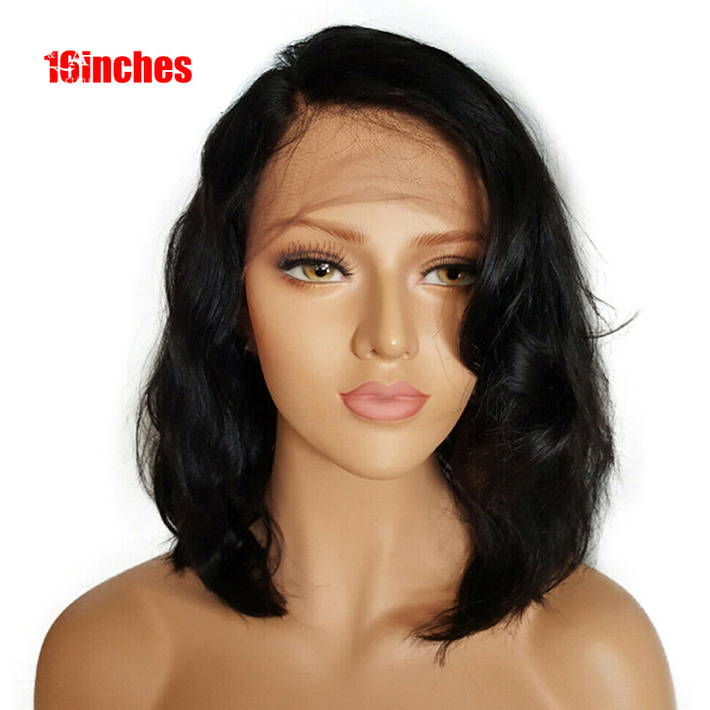 Gambar Lace Front Full Wig Bob Wave Black Nature Looking Women Wigs Chemical Fiber Wigs Wigs Black Women Lace Front Full Wig Nature Looking Chemical Fiber