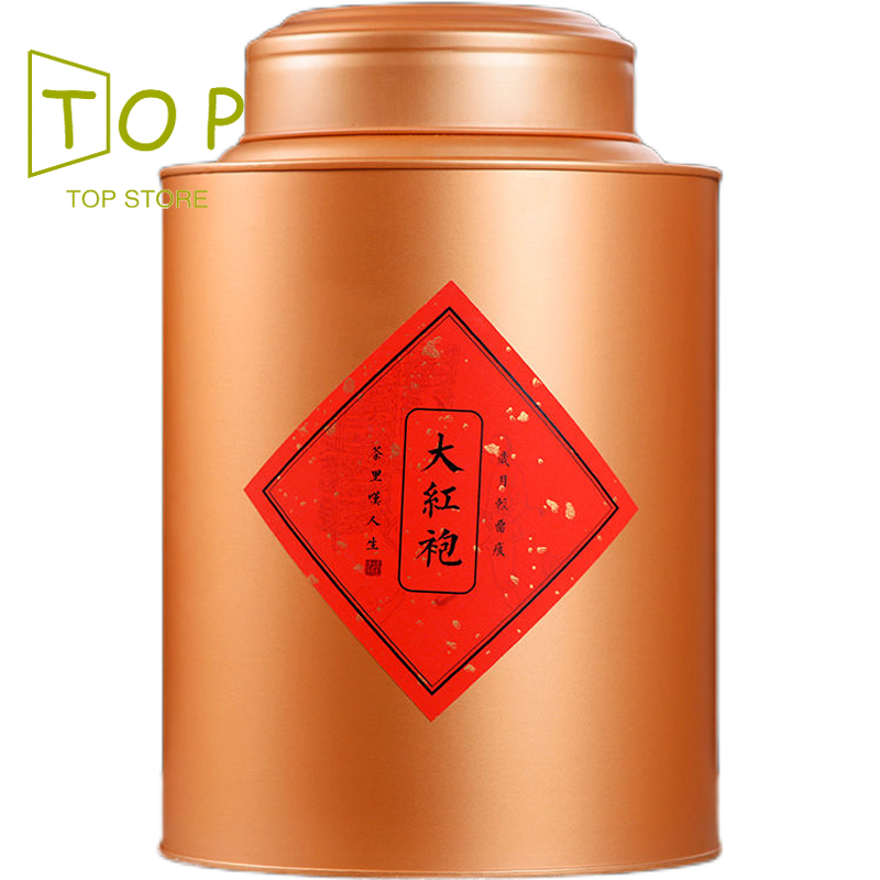 Gambar [Good quality, fast delivery] Canned Dahongpao Tea Luzhou flavor Cinnamon Dahongpao 500g