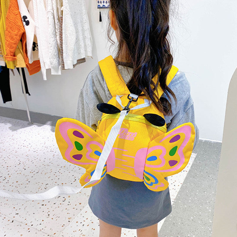 iqangel ba lô chống thất lạc cho bé gái hình bướm nhỏ mới túi đi học dễ 9