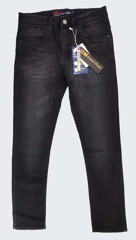 DOF Black Denim Jeans Pant for Men`s 