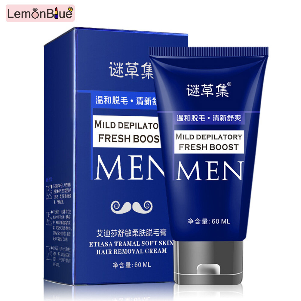 Gambar LemonBlue 60ml Gentle and Non irritating Hair Removal Cream Underarm Leg Hair Hand Hair Removal Paste for Male