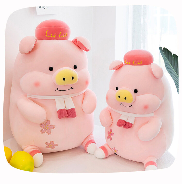 Soft and Cute Pink Piggy Doll Pillow Doll Toy for Girls Birthday Gift 