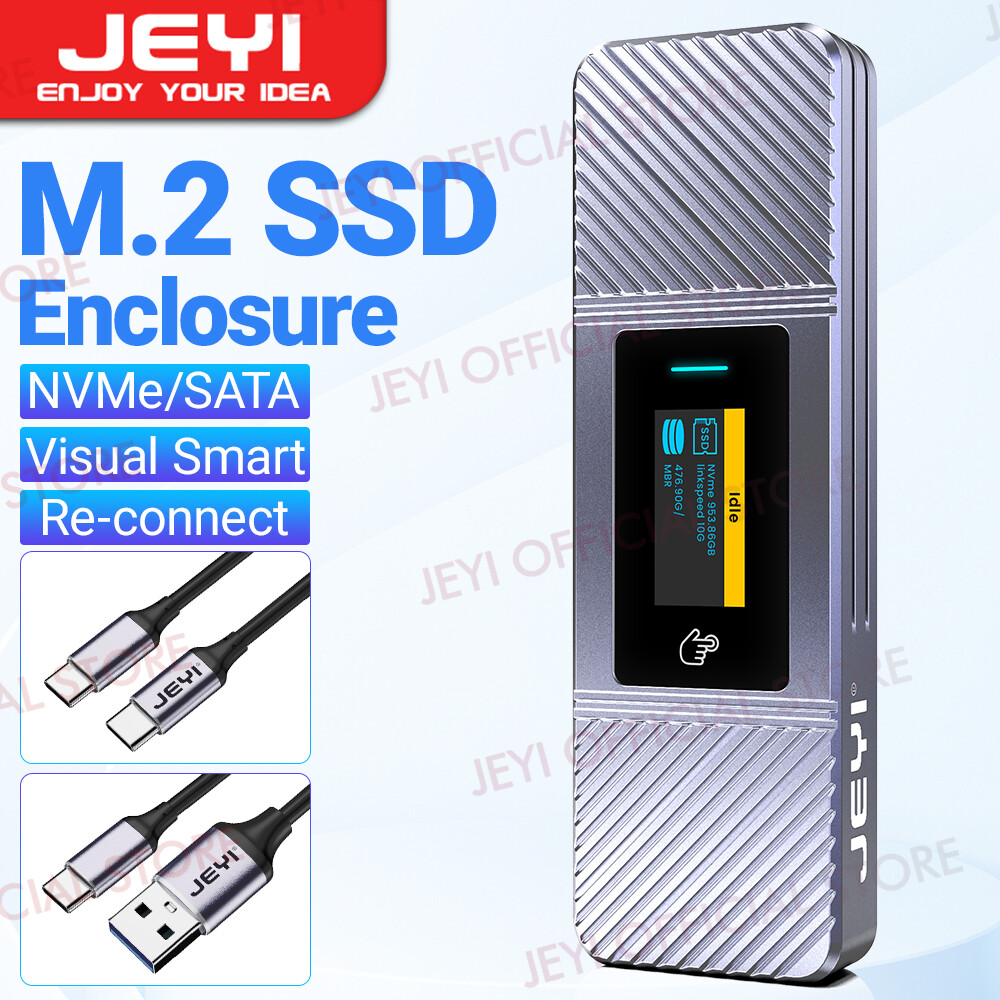 Jeyi hình ảnh thông minh m.2 nvme ngff ssd cartridge với 5-thứ hai viết bảo vệ, 3-thứ hai kết nối lại, usb 3.2 gen2 10gbps, uasp trim