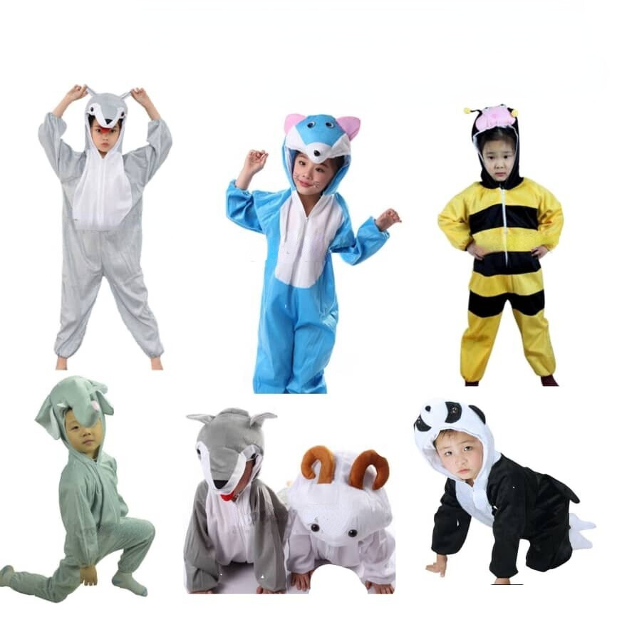 ELKUAIE Crianças Macacões Traje Animal Onesie Camisola Pijamas Hoodies  Pijamas Cosplay Fantasia de Carnaval Natal Dia das Bruxas Pikachu 110Cm