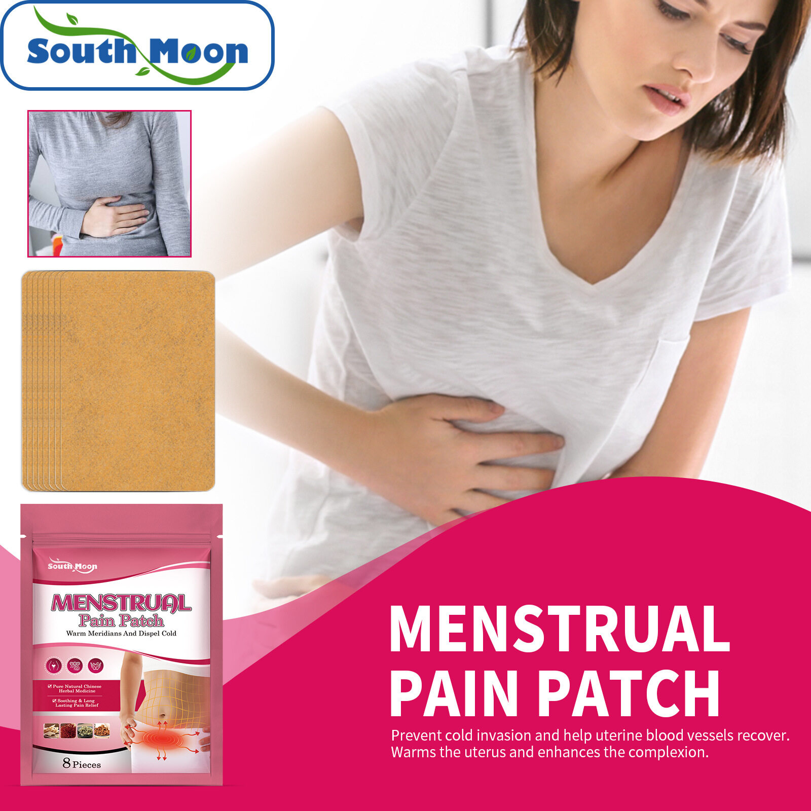 South Moon Menstrual Pain Patch Relieves Menstrual Cramps Pain During