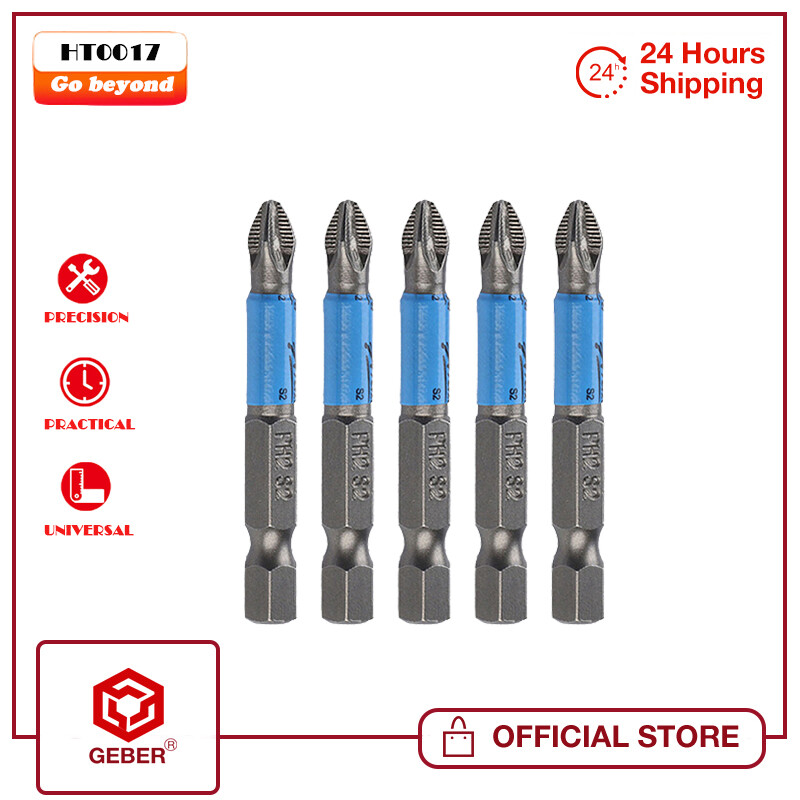Geber tuốc nơ vít chuôi lục giác ph2 mũi khoan s2 mũi khoan chéo chống trượt 50mm đầu tua vít dụng cụ cầm tay mới