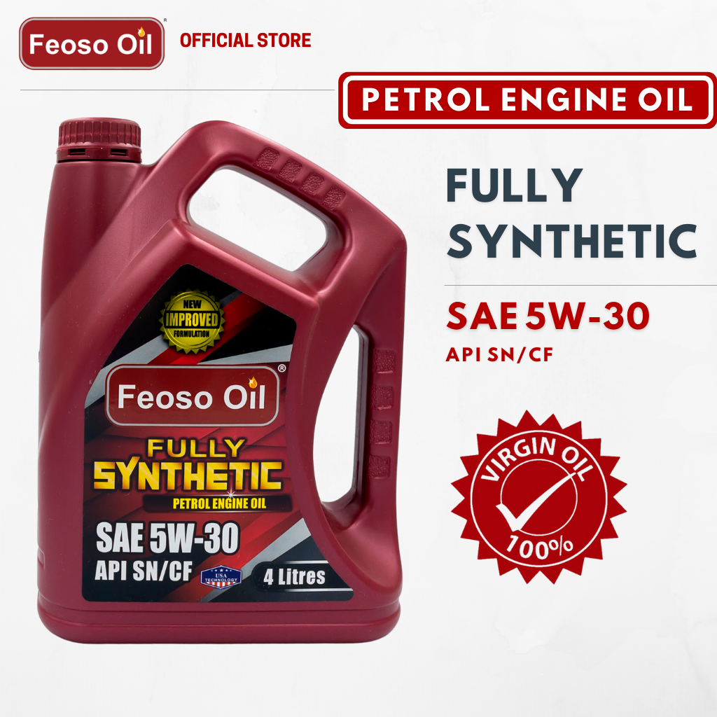 Feoso Oil Fully Synthetic Petrol Engine Oil SAE 5W-30 API SN/CF 4L ...