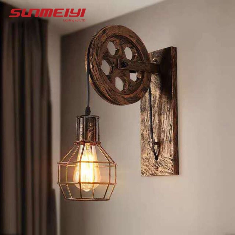 Đèn tường phong cách Retro Retro Bóng Đèn Led Edison Đèn tường gác mái nhà hàng đèn với đèn nhà công nghiệp Đèn trang trí