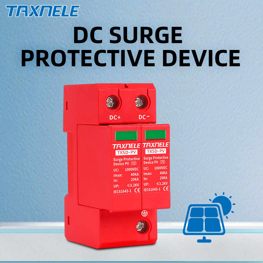 Thiết bị chống sét lan truyền dc spd thiết bị bảo vệ điện áp 2p 40ka 60ka 600v 800v 1000v thiết bị chống sét quang điện pv năng lượng mặt trời