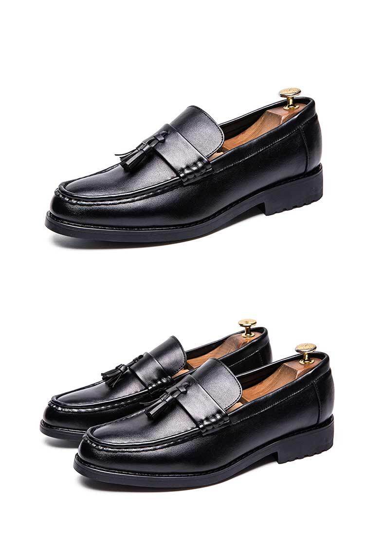 black leather shoes casual