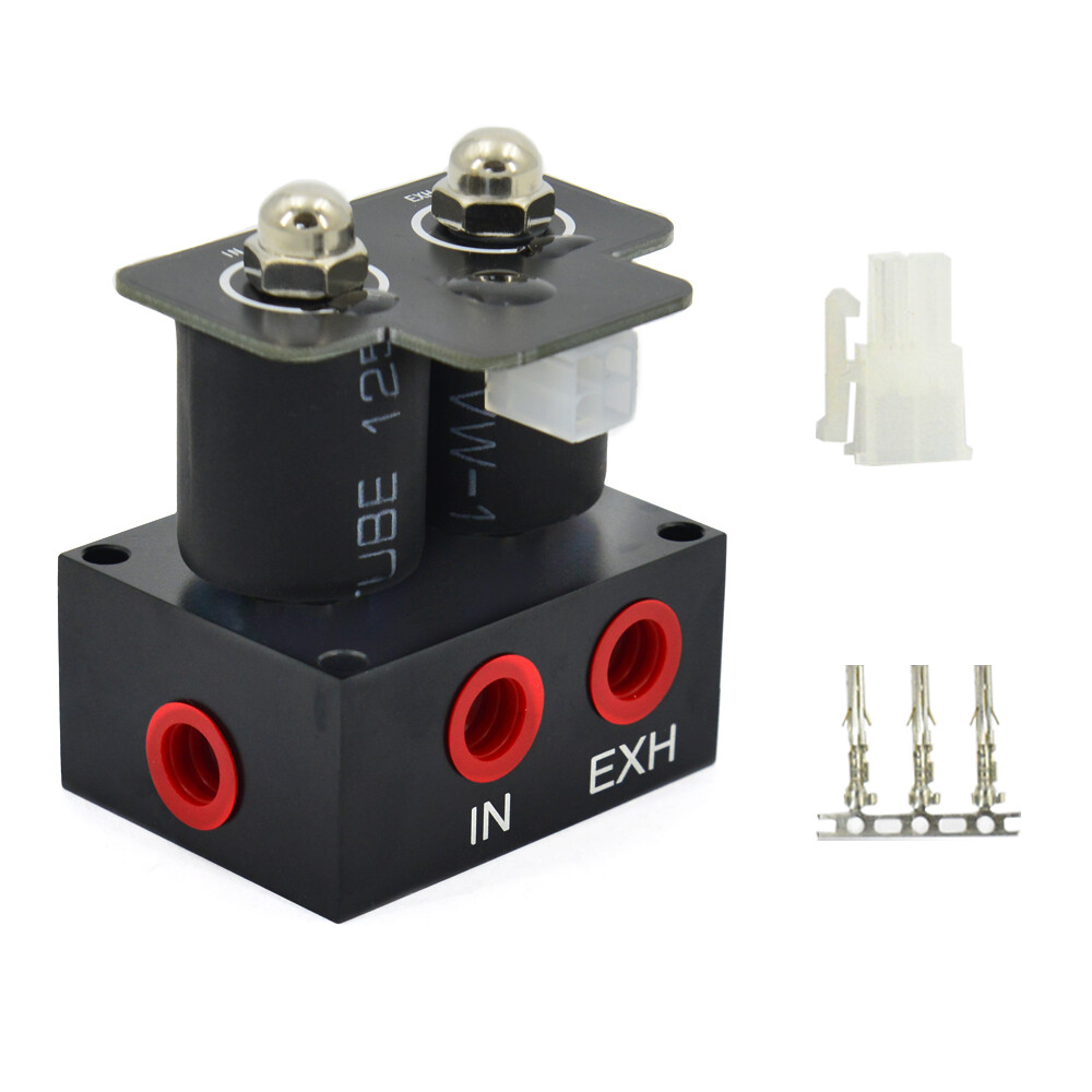 Bộ Van Điện Từ Đôi 12V Thông Dụng Van Đa Năng Giảm Xóc Khí Nén Phụ Kiện Xe Hơi