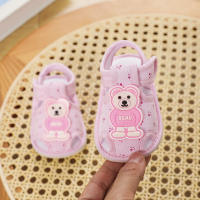 0-18 Tháng Velcro Phim Hoạt Hình Gấu Bé Dép Dép Đi Trong Nhà Cho Cậu Bé Cô Gái Mềm Non-Slip Đế Trẻ Sơ Sinh Giày Giày Bé Trai Bé Giày Dép Học Tập Để Đi Bộ Mùa Hè Giày Chạy