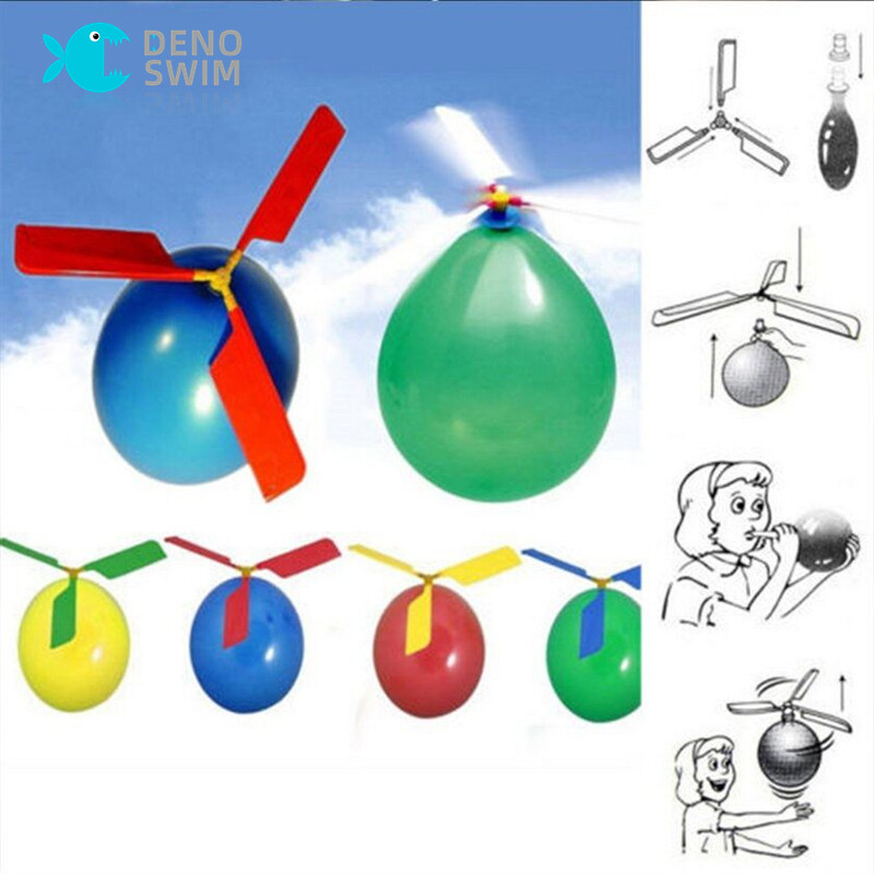 Denoswim 2 chiếc đồ chơi máy bay trực thăng bóng bay cho trẻ em máy bay chơi bay ngoài trời đồ chơi trò chơi tự làm đồ chơi vui nhộn học tập sớm cho trẻ em