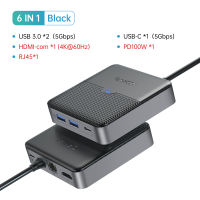 ORICO Loại C trạm nối USB 3.0 HUB 4K60hz HDMI RJ45 PD Bộ chuyển đổi cho Macbook iPad Air M1 Phụ kiện PC Splitter Bộ chia cổng USB