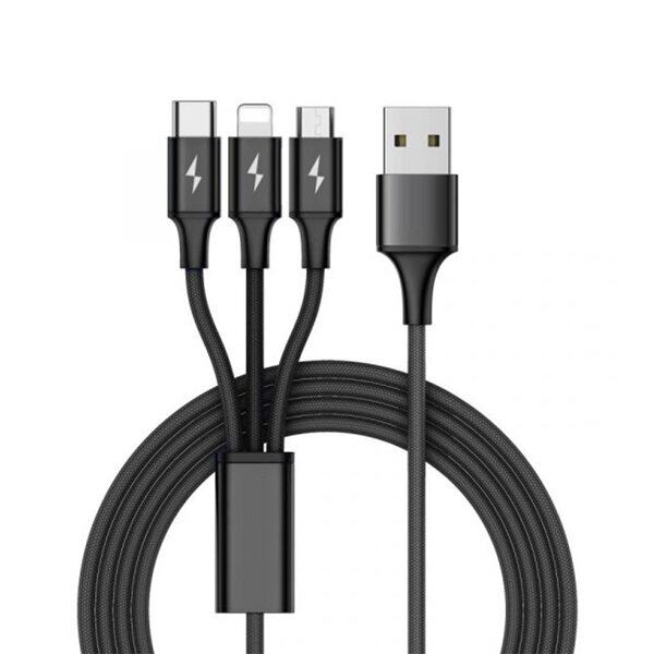 3-in-1 USB-A to USB-C / Micro USB / Lightning Multi Charging Cable