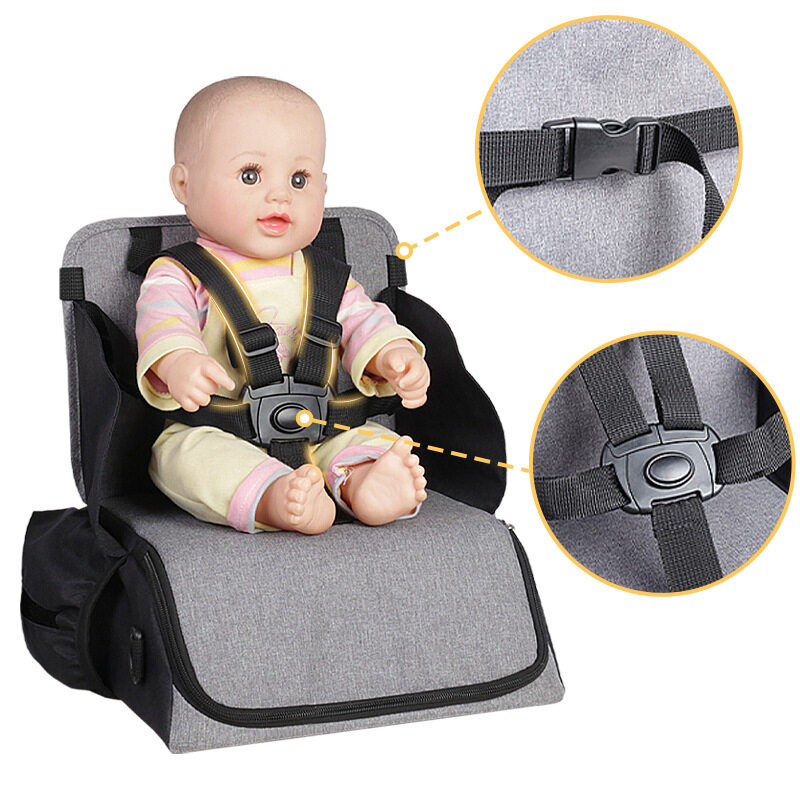 Travel Booster Seat Portable High Chair for Dining Table Compact