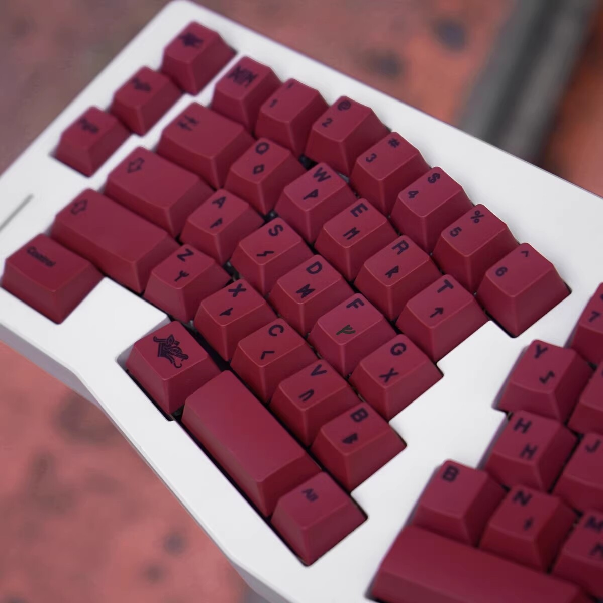 Blot Keycap Nắp phím đỏ 143 phím anh đào hồ sơ PBT năm mặt thăng hoa Keycaps cho công tắc Cherry MX Bàn Phím Cơ keychron/RK61/gk61/Anne Pro 2