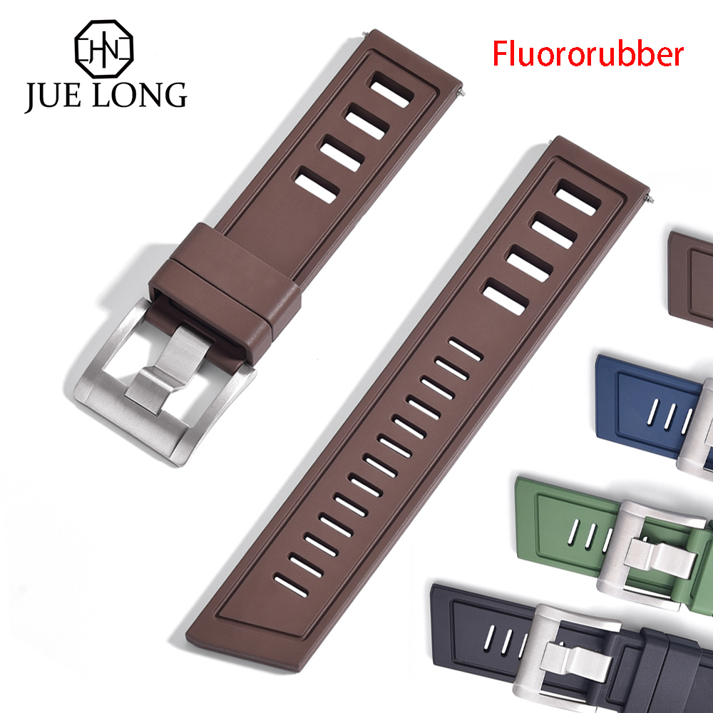Thiết Kế Mới Fluororubber Fkm 20Mm 22Mm Dây đeo đồng hồ Không Thấm Nước Phát Hành Nhanh Chóng Watchbands Cho Mỗi Thương Hiệu đồng hồ lặn