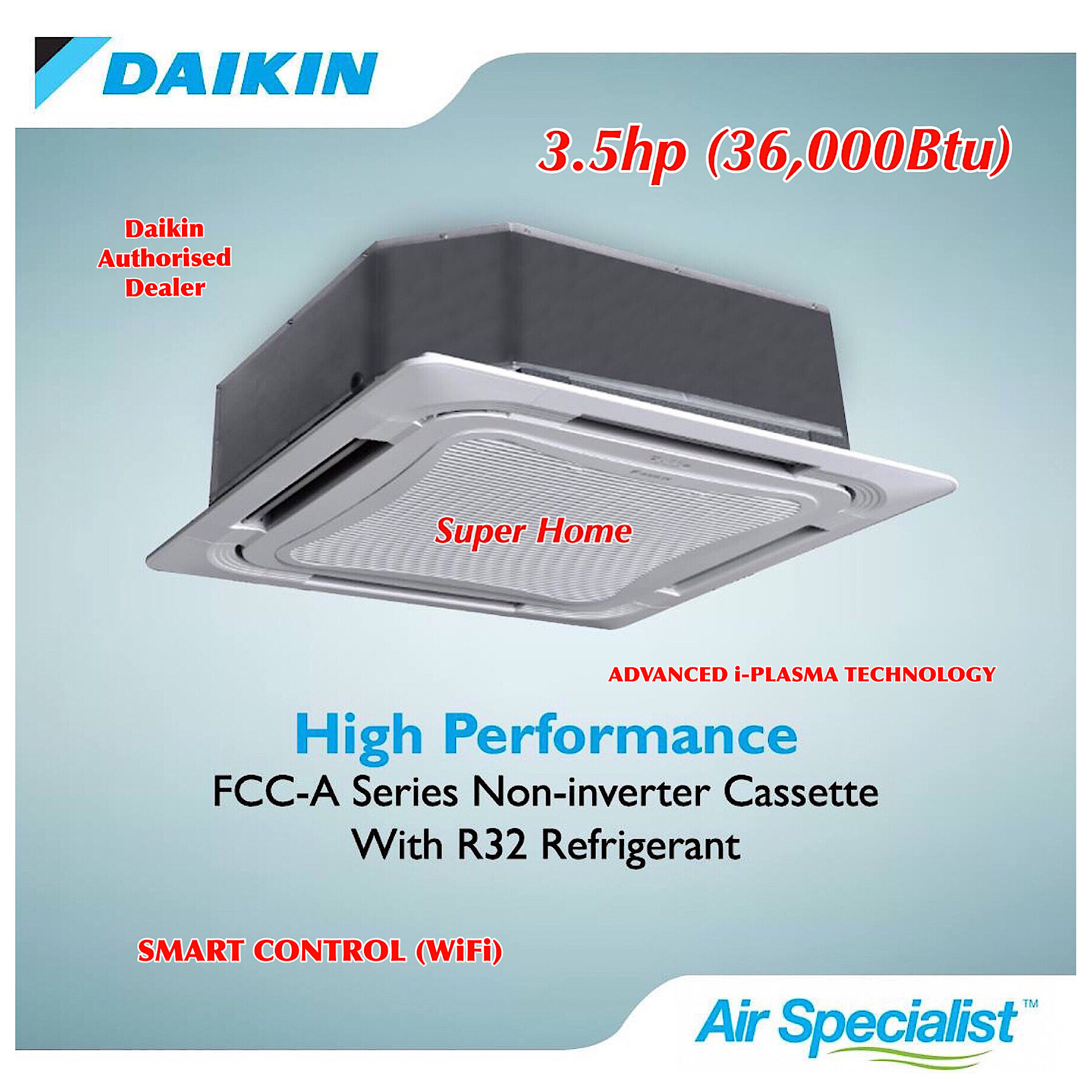 daikin cassette 3hp