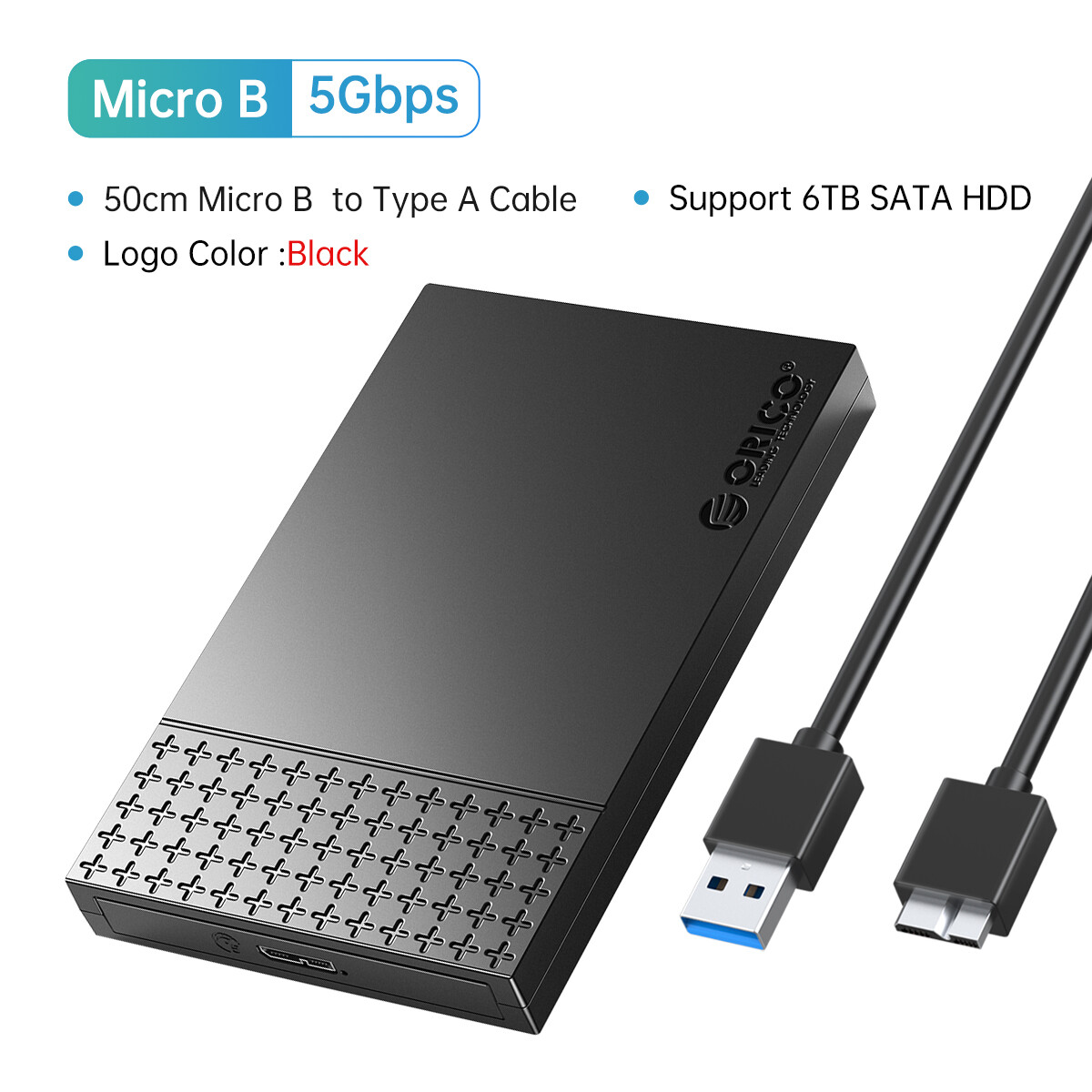 ORICO Hộp Đựng HDD Type-C USB3.1 Sang SATA3.0 2.5 "USB 3.1 Gen1 SSD Hộp Bao Vây HDD 5Gbps 4TB Hỗ Trợ