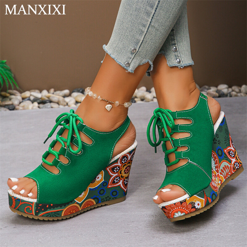 MANXIXI Fashion Women High Heels 10 cm Beautiful Sandals (Size 36-43) ราคา 448 บาท*ส่งฟรี