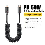 Essager Pd 100W 60W Type-C C-C Mùa Xuân Mở Rộng Nhanh Chóng Thay Đổi Cáp E-Đánh Dấu Loại C Nhanh Chóng Sạc 100W Điện Thoại Di Động Dữ Liệu Dây Cho Iphone16 15 Xiaomi15 Samsung Huawei Mate70 điện thoại di động Máy Tính Xách Tay Máy Tính Bảng MacBook Ipad C
