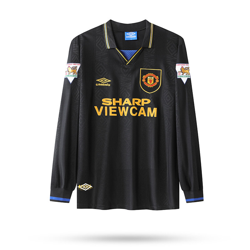 93/95 m-u áo thi đấu sân khách bóng đá hạng retro: aaa + áo s-xxl