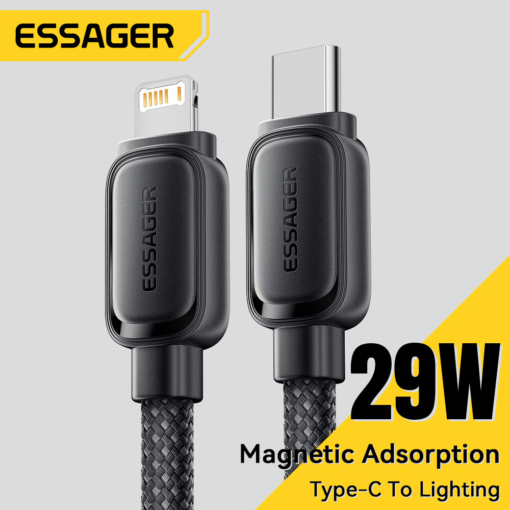 Essager Pd 29W Loại-C Để Cáp Lightning USB 2.0 480Mbps truyền dữ liệu Nhanh sạc Lightning Cáp Lightn