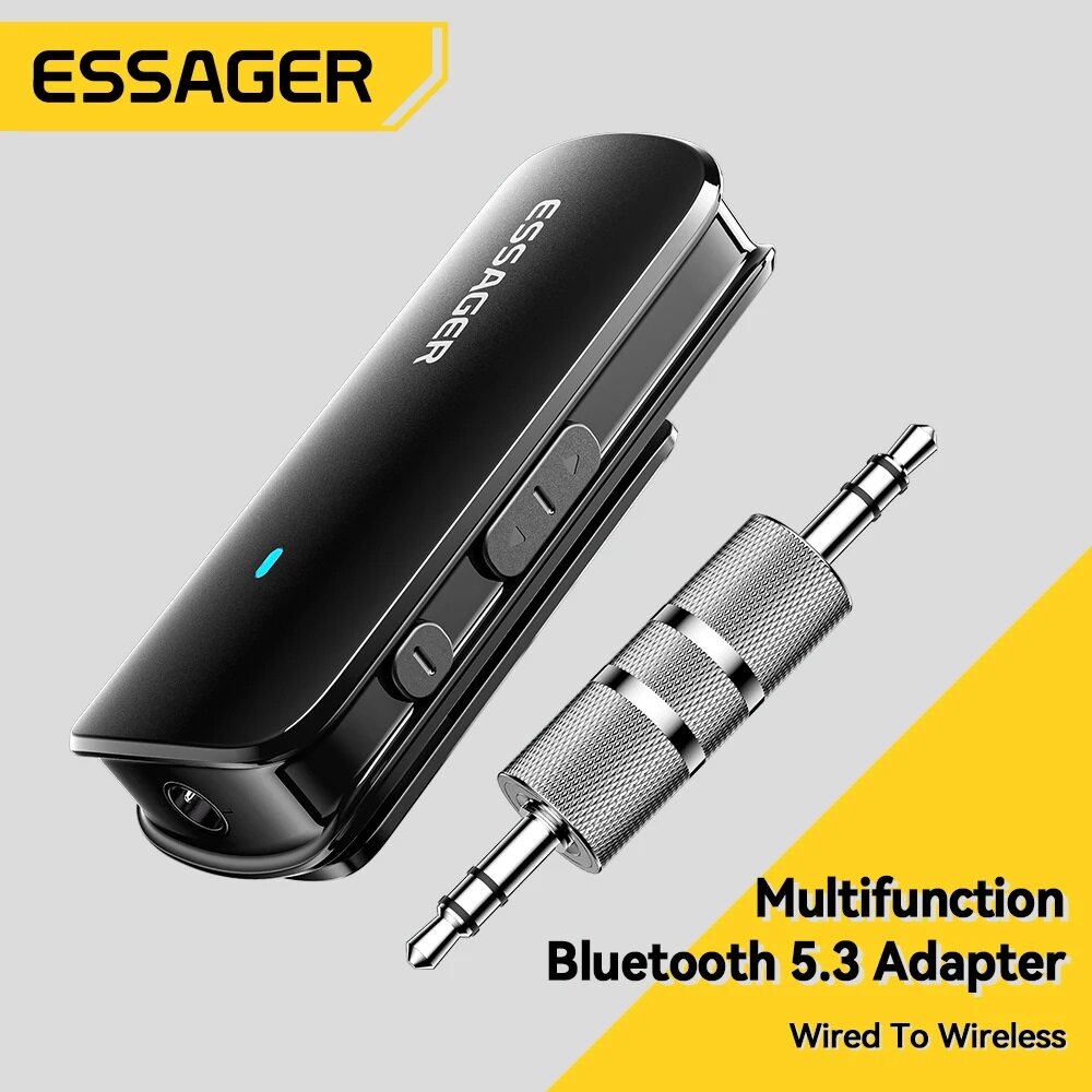 Essager Bluetooth 5.3 Adapter Type-C 3.5mm Audio Cable TF Card Slot Multifunctional Bluetooth Adapter Audio Receiver Transmitter For Phones Tablet Laptop ราคา 162 บาท*ส่งฟรี