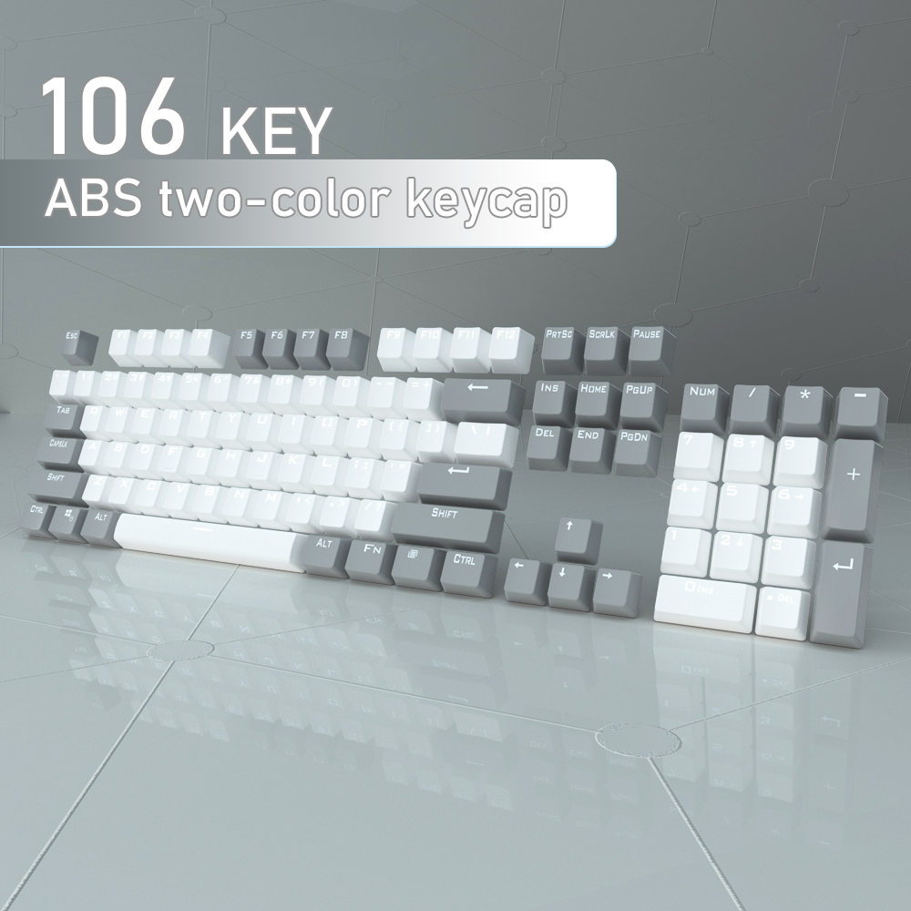 AULA ABS two-color keycap 106 Keys Grey